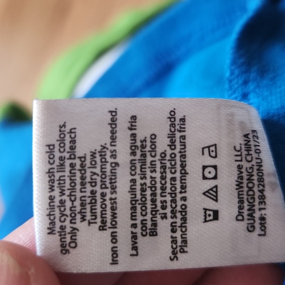 Super Mario size 4T pajama top long sleeves green and blue Luigi Nintendo cotton - Picture 6 of 6